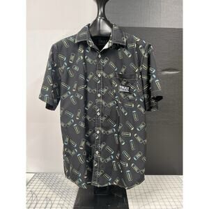 Truly Hard Seltzer‎ Cans All Over Print Mens Size M Short Sleeve Button Up Shirt